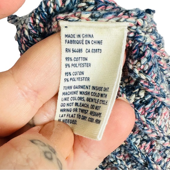 American Eagle Slouchy Marled Knit V Neck Button Up Grandpa Cardigan Sweater M - Picture 8 of 9